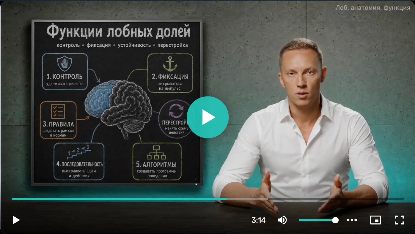 Андрей Демчук объясняет тему лба на видеоуроке