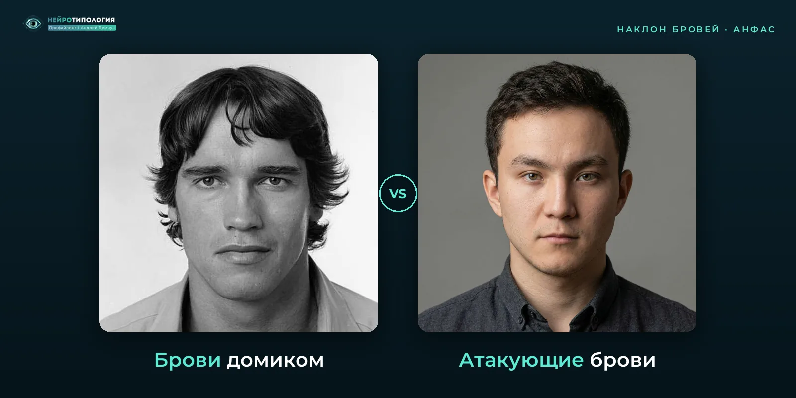 Брови домиком и атакующие брови: сравнение, фото анфас