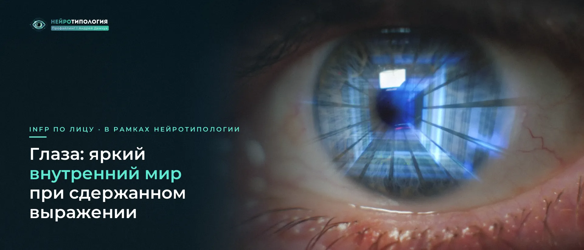 Крупный план голубого глаза: глаза INFP Крупный план голубого глаза: глаза INFP
