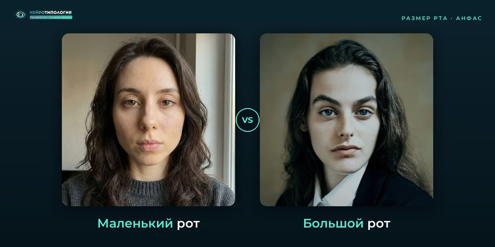 Маленький рот и большой рот: сравнение, фото анфас
