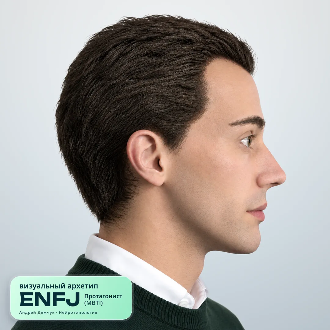 Протагонист ENFJ — визуальный архетип по нейротипологии (мужчина, профиль) ENFJ Протагонист (MBTI): визуальный архетип, мужчина, профиль
