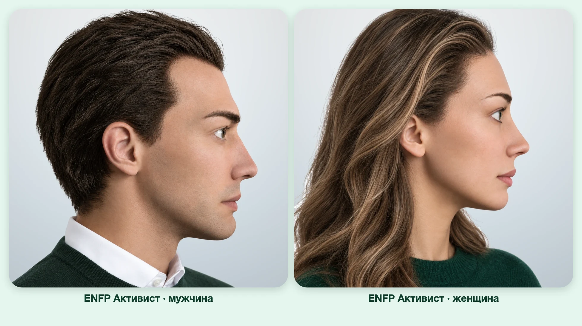 ENFP Активист (MBTI): мужчина и женщина рядом, профиль ENFP Активист (MBTI): мужчина и женщина рядом, профиль