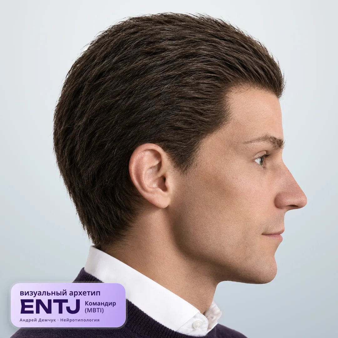 Командир ENTJ — визуальный архетип по нейротипологии (мужчина, профиль) ENTJ Командир (MBTI): визуальный архетип, мужчина, профиль