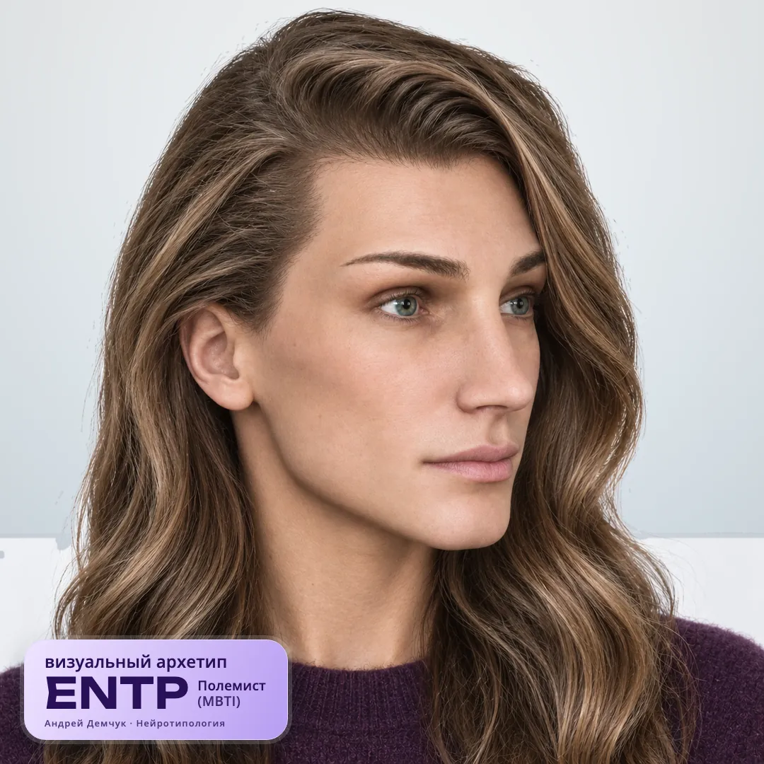 Полемист ENTP — визуальный архетип по нейротипологии (женщина, три четверти) ENTP Полемист (MBTI): визуальный архетип, женщина, три четверти