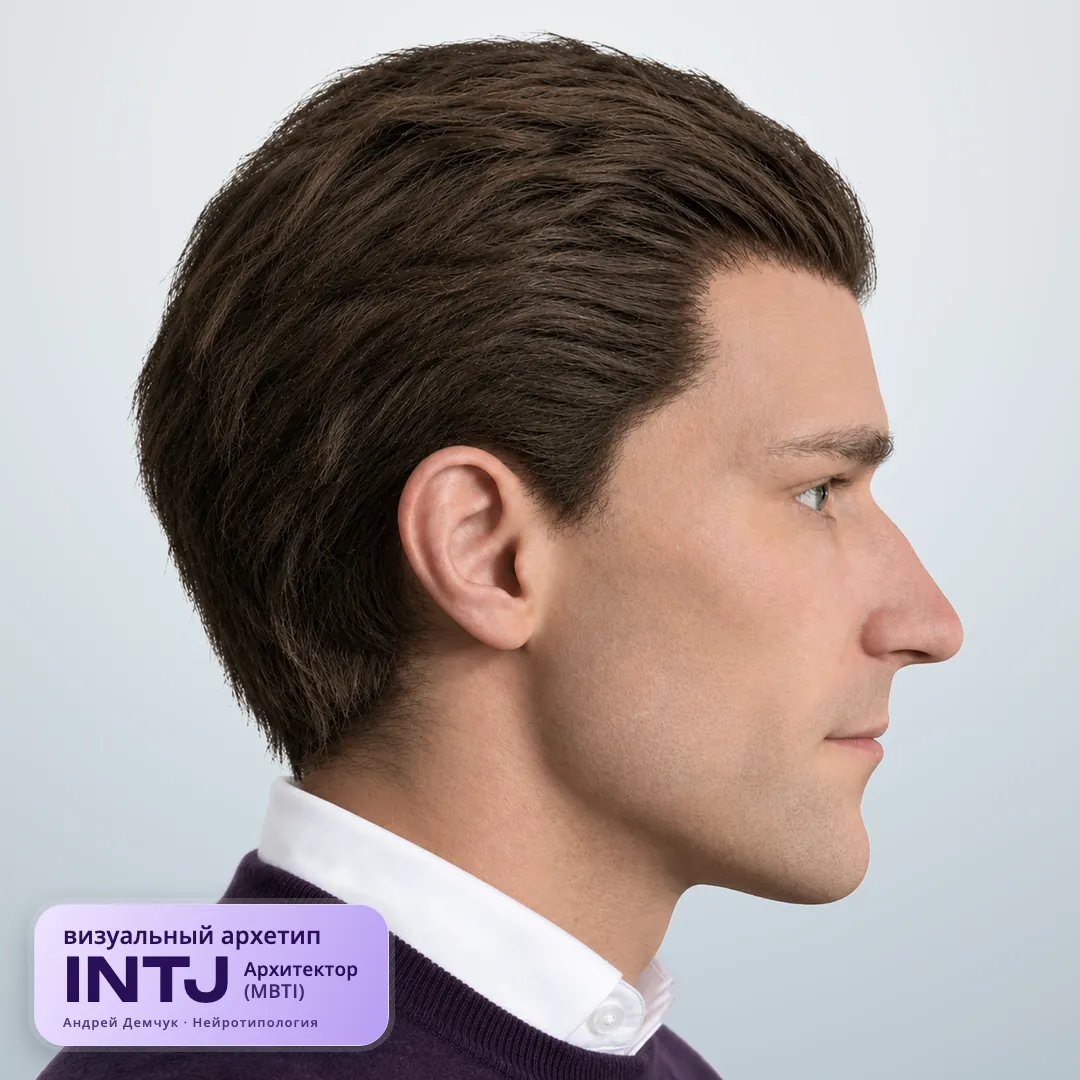 Архитектор INTJ — визуальный архетип по нейротипологии (мужчина, профиль) INTJ Архитектор (MBTI): визуальный архетип, мужчина, профиль
