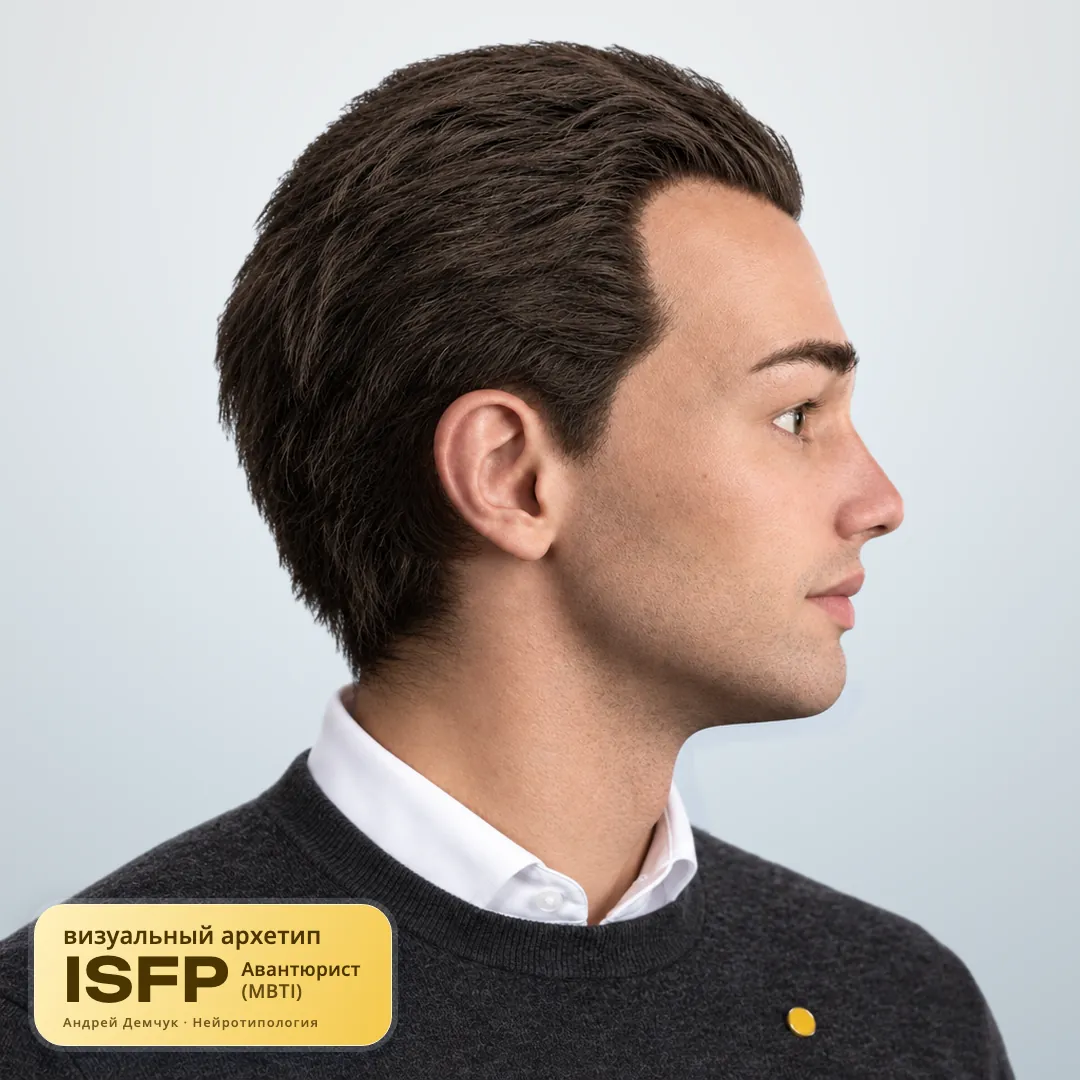 Авантюрист ISFP — визуальный архетип по нейротипологии (мужчина, профиль) ISFP Авантюрист (MBTI): визуальный архетип, мужчина, профиль