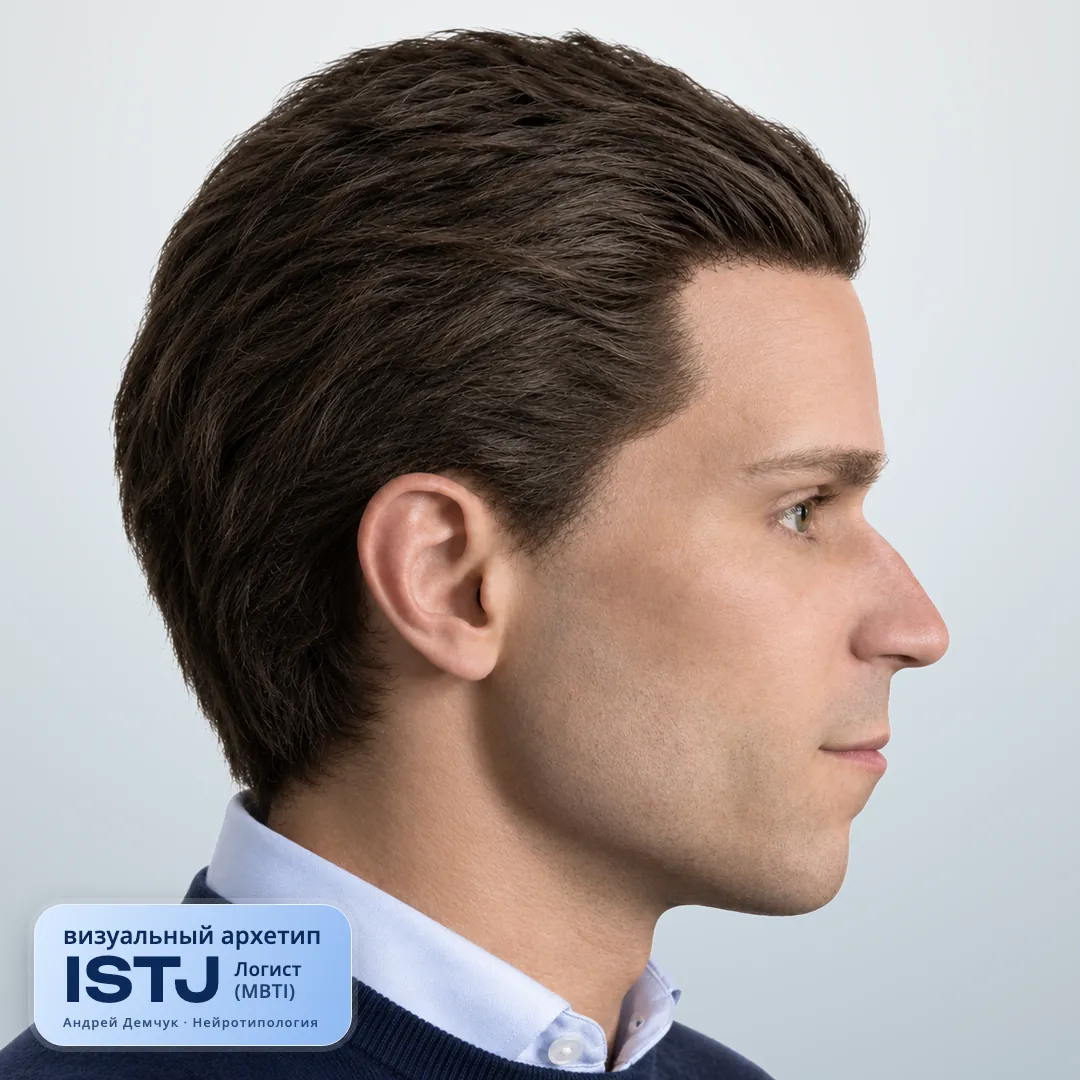 Логист ISTJ — визуальный архетип по нейротипологии (мужчина, профиль) ISTJ Логист (MBTI): визуальный архетип, мужчина, профиль