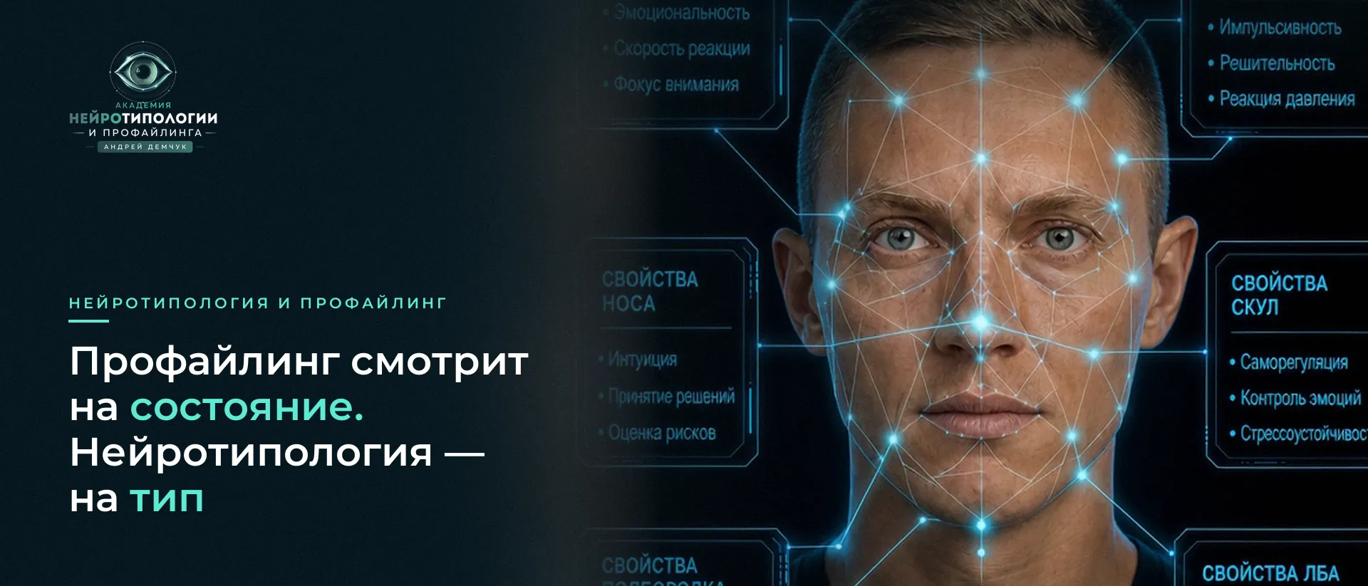 Схема лица с зонами и свойствами: нейротипология Схема лица с зонами и свойствами: нейротипология