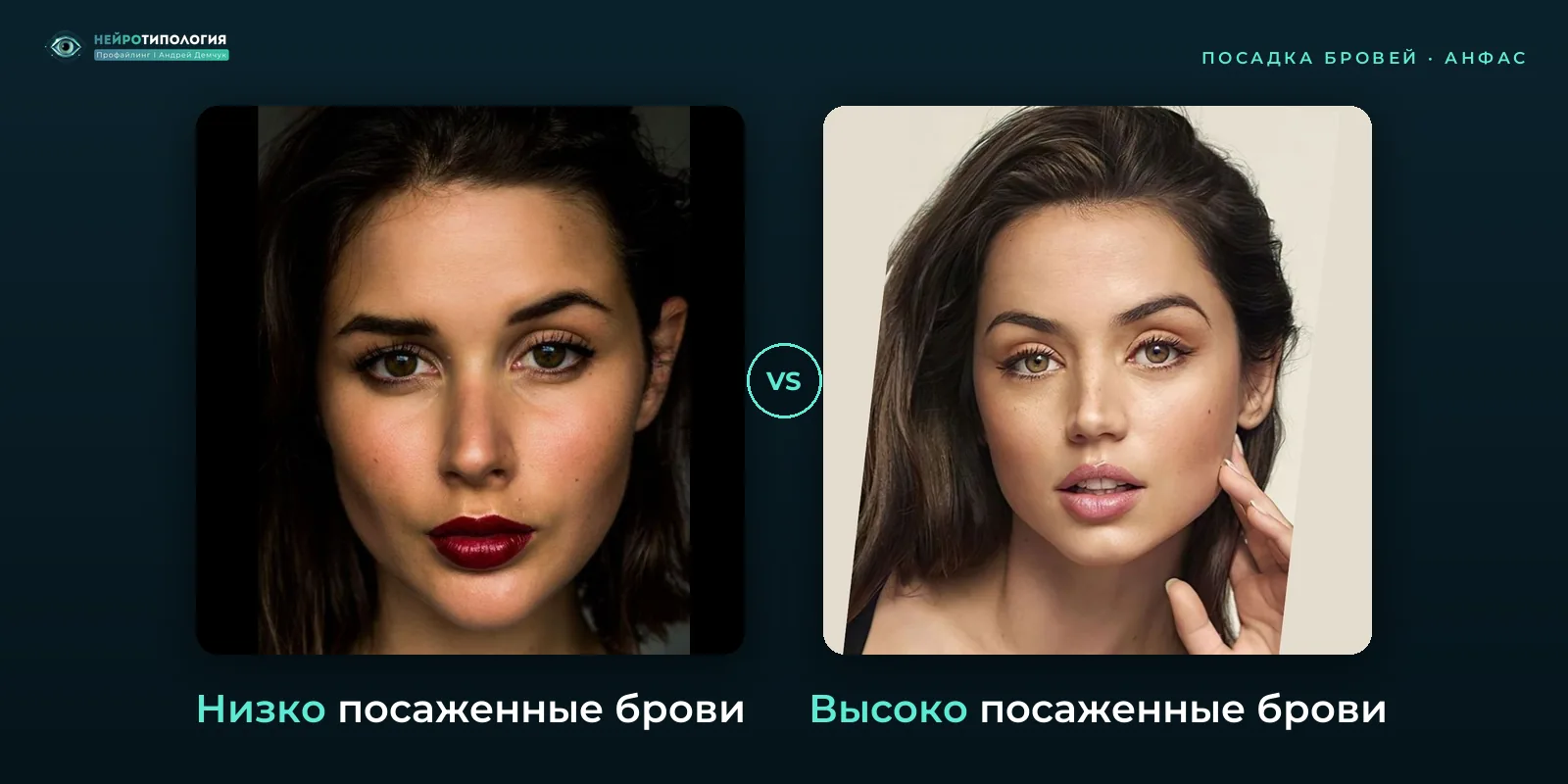 Низко посаженные брови и высоко посаженные брови: сравнение, фото анфас Низко посаженные брови и высоко посаженные брови: сравнение, фото анфас