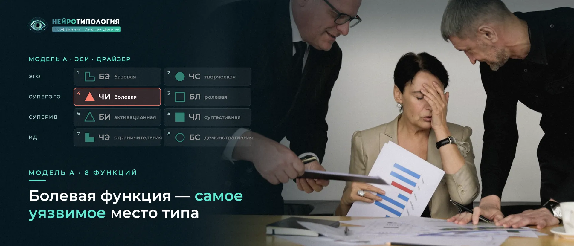 Женщина закрывает лицо, на неё давят коллеги: болевая функция