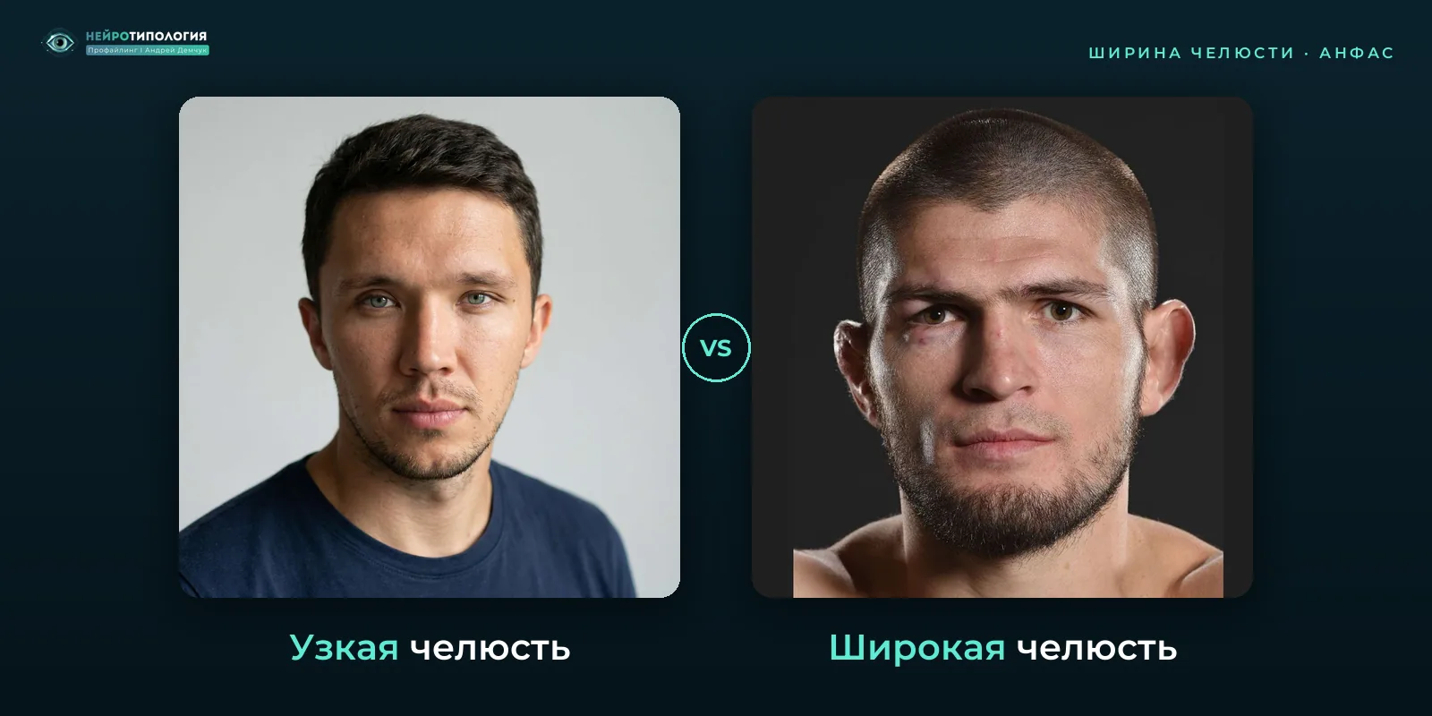 Узкая челюсть и широкая челюсть: сравнение, фото анфас